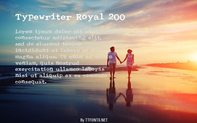 Typewriter Royal 200 example